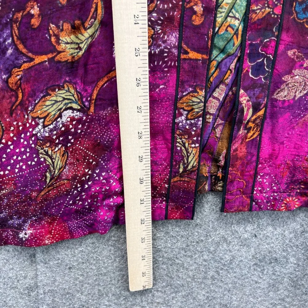 STUNNING NWT Chico's Artistico Vibrant Geisha Artsy Floral Silk Tunic Top - Picture 5 of 11